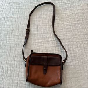 Madewell Brown Leather Crossbody Camera Shoulder Bag Purse